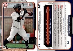 Christin Stewart 2015 Bowman Draft Baseball Card 178  Detroit Tigers