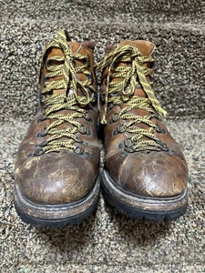 Vintage Dunham Herren Leder Wanderschuhe Vibram Sohle Italy 6046 10,5 M - Bild 1 von 24