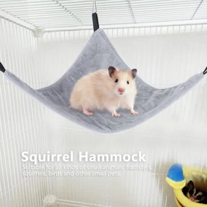 Small Pet Hammock Hanging Bed For Squirrel Hamster Glider Guinea Pig(gray) US - Picture 1 of 11