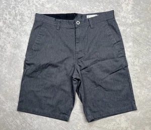Pantaloncini chino Volcom grigio scuro Frickin flat davanti uomo vestibilità 34 casual skater - Foto 1 di 3