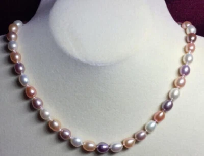 Precioso Collar de Perlas Natural Multicolor AAAA Mar del Sur Oro 18" 14k P Foto 1 de 4