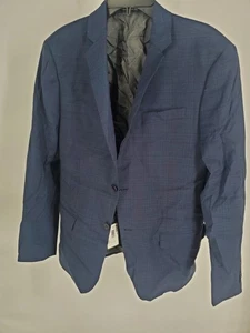 Armani Exchange Blazer Mens Large 40L Blue Modern Fit Superfine Wool Suit Jacket - Picture 1 of 17
