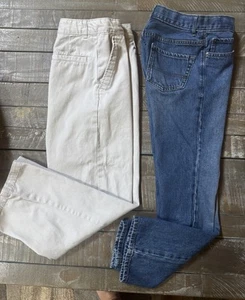 Lot of 2 Boy's Pants 10 Slim Izod Khaki & Children’s Place Jeans Bootcut Clothes - Picture 1 of 5