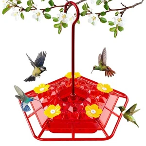 Hummingbird Feeders for Outdoor Hanging, 10 oz Garden Hummingbird Feeder with... - Picture 1 of 8