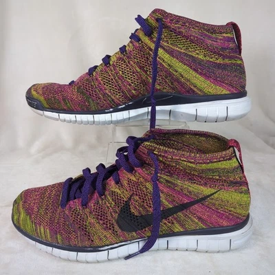Nike Free Flyknit Chukka Shoes Mens 11.5 Grand Purple Black Berry 639700-501 - Image 1 of 4
