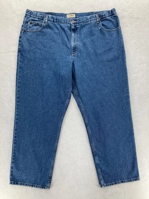 LL Bean Jeans Mens 46x30 Comfort Waist Relaxed Fit Blue Denim Casual Chore NWOT - Image 1 of 4