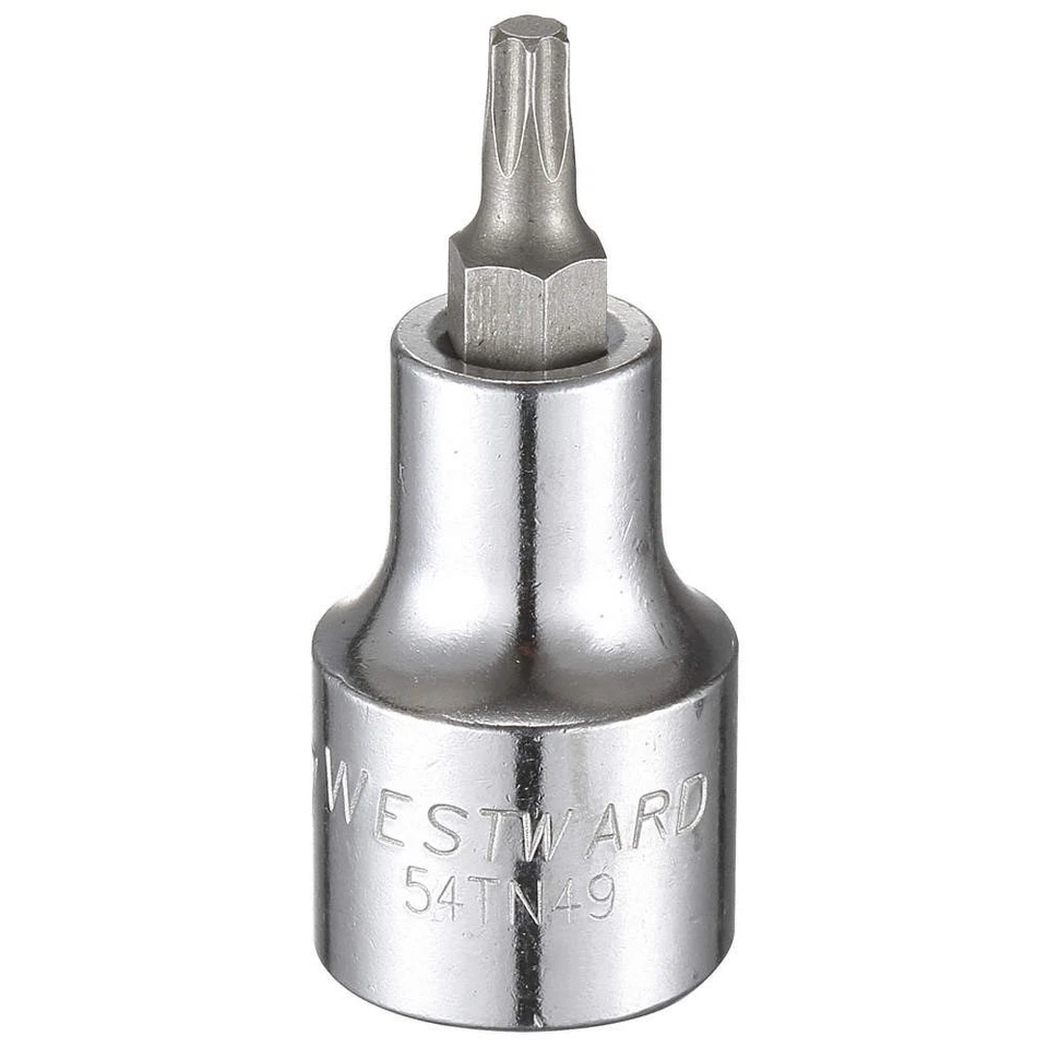 WESTWARD 54TN49 Socket Bit, Steel, 1/2 in, TpSz T27 54TN49 - Image 1 of 1