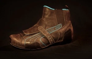 Botín de montar Y2K raro vintage de cuero marrón con cordones para hombre talla 10 🔥 - Imagen 1 de 11