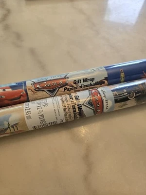 Vintage Disney Pixar Cars Gift Wrap Brand New  - Image 1 of 4