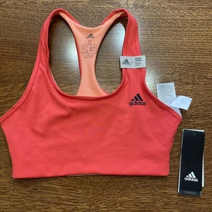 Reggiseno sportivo Adidas donna On Lock 3 righe supporto medio taglia S nuovo con etichetta - Foto 1 di 5