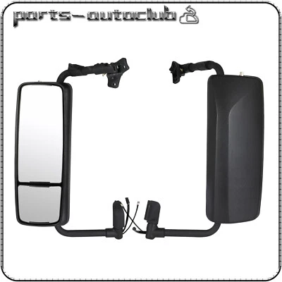 Driver+Passenger Side Pair Black Mirrors Complete Truck For 2004-2017 Volvo VNL Foto 1 de 4
