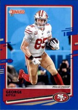 2020 Donruss Press Proof Blue #11 GEORGE KITTLE  49ers 