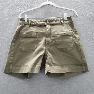 Shorts feminino Simply Vera Wang 6 marrom chino reto 5" costura interna LEIA - Imagem 1 de 4
