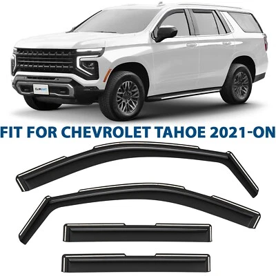 Rain Guards Vent Visors Shade for 2021-2026 Chevrolet (Chevy) Tahoe SHATTERPROOF - Image 1 of 4