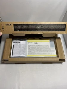 6/2021 Genuine Epson T5964 Yellow Ink Cartridge Sealed Stylus 7700/7890/7900/989 - Picture 1 of 6