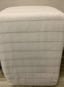 ๐ Threshold King Flannel Sheet Set Gray Stripe ๐AS SHOWN - Picture 1 of 7