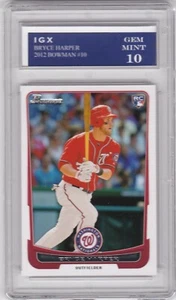 Tarjeta de novato Bryce Harper 2012 Bowman gema como nueva (10) radiocontrol béisbol $$ Nats Phillies! - Imagen 1 de 1