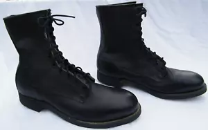 Stivali moto combattimento militare vintage Addison Shoe Co neri 1987 uomo taglia 9 R - Foto 1 di 8