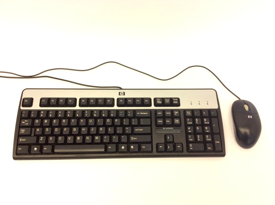 Used HP Keyboard model KB-0316 Mouse M-SBN96 ***6 PIN MINI DIN CONNECTORS*** - Image 1 of 4