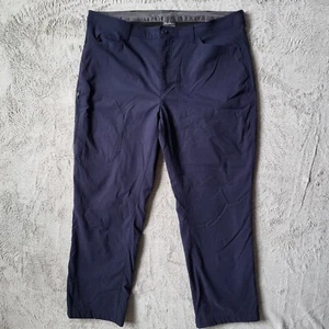 Eddie Bauer Fleece gefütterte Tech Hose Herren 40x30 dunkelblau Outdoor Wanderhose - Bild 1 von 16
