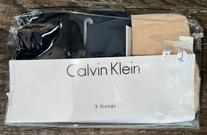 Calvin Klein ~ 3-Pair Women's Thong Underwear Polyamide Blend Seamless ~ XL - Picture 1 of 3