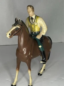 Vintage Hartland Brown Bay Walking Quarter Horse & Wyatt Earp Figure 1950s - Bild 1 von 19