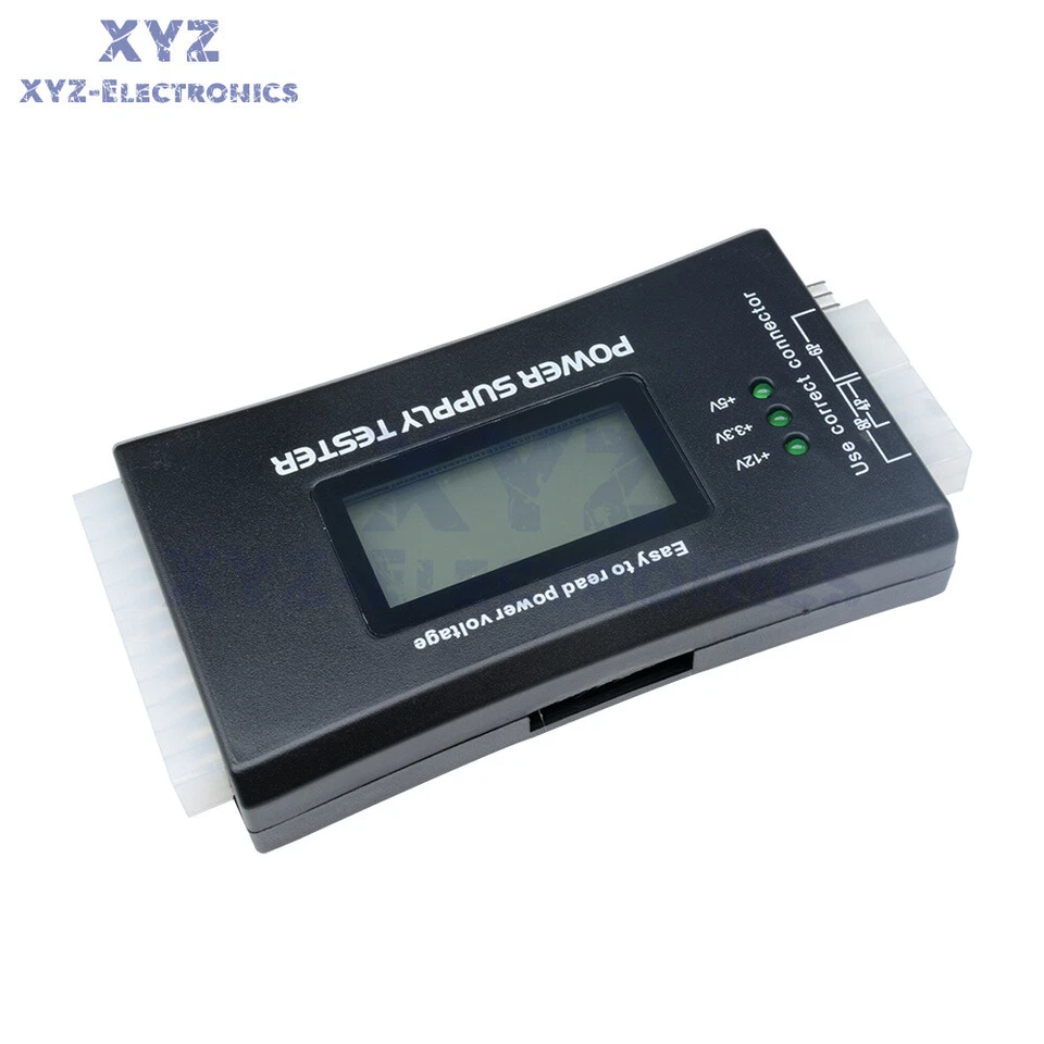 Digital LCD Display 20/24 Pin SATA HDD PC Computer PC Power Supply Tester - Image 1 of 4