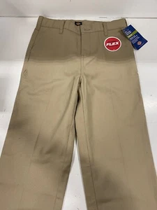 Dickies Boys' Little Flexwaist Slim Stretch Pants - Uniform TAN Size 14, NEW - Picture 1 of 3