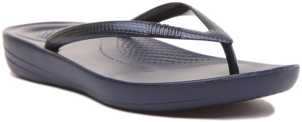 FITFLOP E54-399 Iqushion Súper Ergonómico Chanclas Mujer Azul Marino GB 3-9 - Imagen 1 de 4