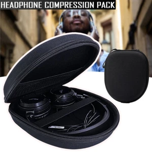 Black Earphone Headphone Headset Earbuds Case Carrying Hard Storage Bag Gift - Picture 1 of 10