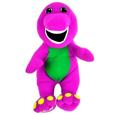 Vintage 1992 Playskool TALKING BARNEY 18" Plush Dinosaur Lyons Group Hasbro   A2 - Image 1 of 4