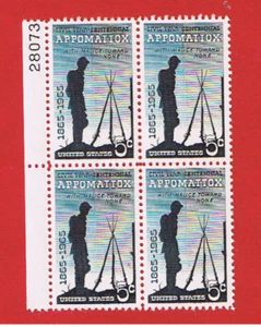 #1182 MNH OG block of 4 Appomattox Free S/H - Picture 1 of 1
