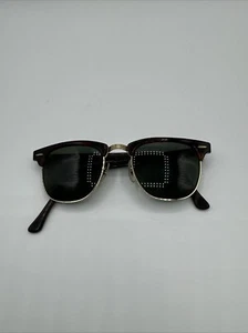 1970's VINTAGE B&L RAY-BAN W0366 MOCK TORT/GOLDEN G15-UV CLUBMASTER SUNGLASSES - Picture 1 of 8