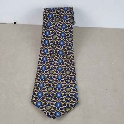 Hilditch & Keys Printed Tie 100% Silk Blue Equestrian Bit & Hat Design - Изображение 1 из 4
