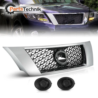 Front Grille &Fog Light Covers For 2013-2016 Nissan Pathfinder S SL SV NI1200254 Foto 1 de 4