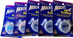 NEW! Mack's CLEAR Swim Ear Plugs Waterproof Soft Silicone Protection ( 5 packs ) - Picture 1 of 3