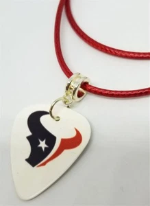 Collar pick de guitarra Houston Texans con cable laminado rojo - Imagen 1 de 3
