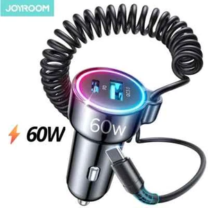 Ładowarka samochodowa Zapalniczka Ładowarka samochodowa do iPhone'a, Samsung 60 W Joyroom - Zdjęcie 1 z 9