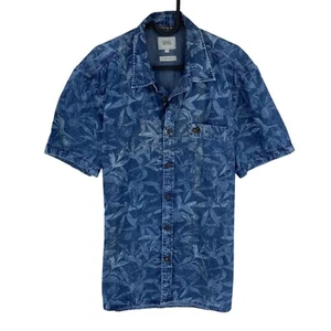 Camel Active Hombre Azul Floral Manga Corta Camisa Talla XL - Imagen 1 de 10