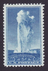 1934 YELLOWSTONE STAMP OLD FAITHFUL NATIONAL PARK 5c VTG UNUSED POSTAGE #744 MNH - Picture 1 of 2