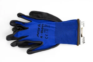 A-GLOV Safety Gloves Nylon PU & Breathable Foam Nitrile Palm Coating EN388 EN420 - Picture 1 of 16