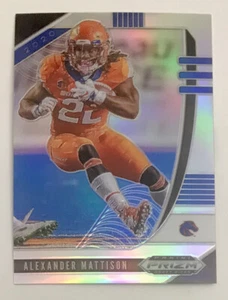Prizm Draft Picks 2020 fútbol Alexander Mattison Boise St. Silver Parallel #4! - Imagen 1 de 2