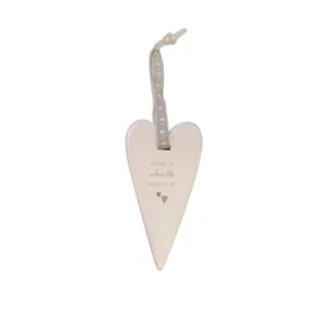 Sent & Meant Ceramic Hanging Heart - Home Is Where The Heart Is - Bild 1 von 1