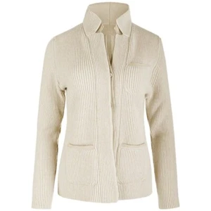 BRUNELLO CUCINELLI Kaschmir Strickjacke M beige Doppelkragen Knopfleiste Taschen RAR - Bild 1 von 12