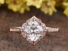 14k Rose Gold Moissanite Diamond Wedding Statement Engagement Ring For Women