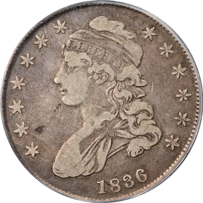 1836/1336 Bust Half Dollar Lettered Edge PCGS VF20 0-108 R.1 Nice Strike - Image 1 of 4