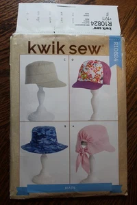 Kwik Sew R10824 Mützen für Erwachsene & Kinder, ungeschnittenes Schnittmuster - Bild 1 von 3