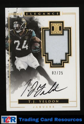 2016 Impeccable #41 T.J. Yeldon Elegance Veteran Patch Autographs Gold #/25 - Image 1 of 2