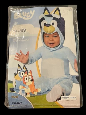 Disfraz Azul Halloween 6-12 Meses Azul Infantil 3 Piezas Terciopelo Mono Cola Cabeza Foto 1 de 4