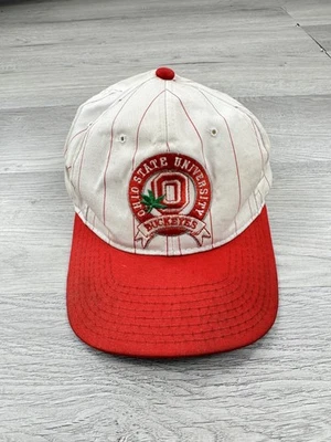 Vintage Ohio State Buckeyes Hat Cap Adjustable Football Pinstripe Starter 90s - Image 1 of 4